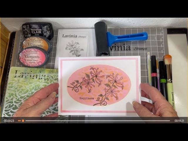Honeysuckle Card by Rosemary Rogers - A Lavinia Stamps Tutorial