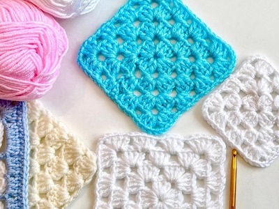 HOW TO CROCHET A GRANNY SQUARE FOR BEGINNERS. Step by Step crochet tutorial