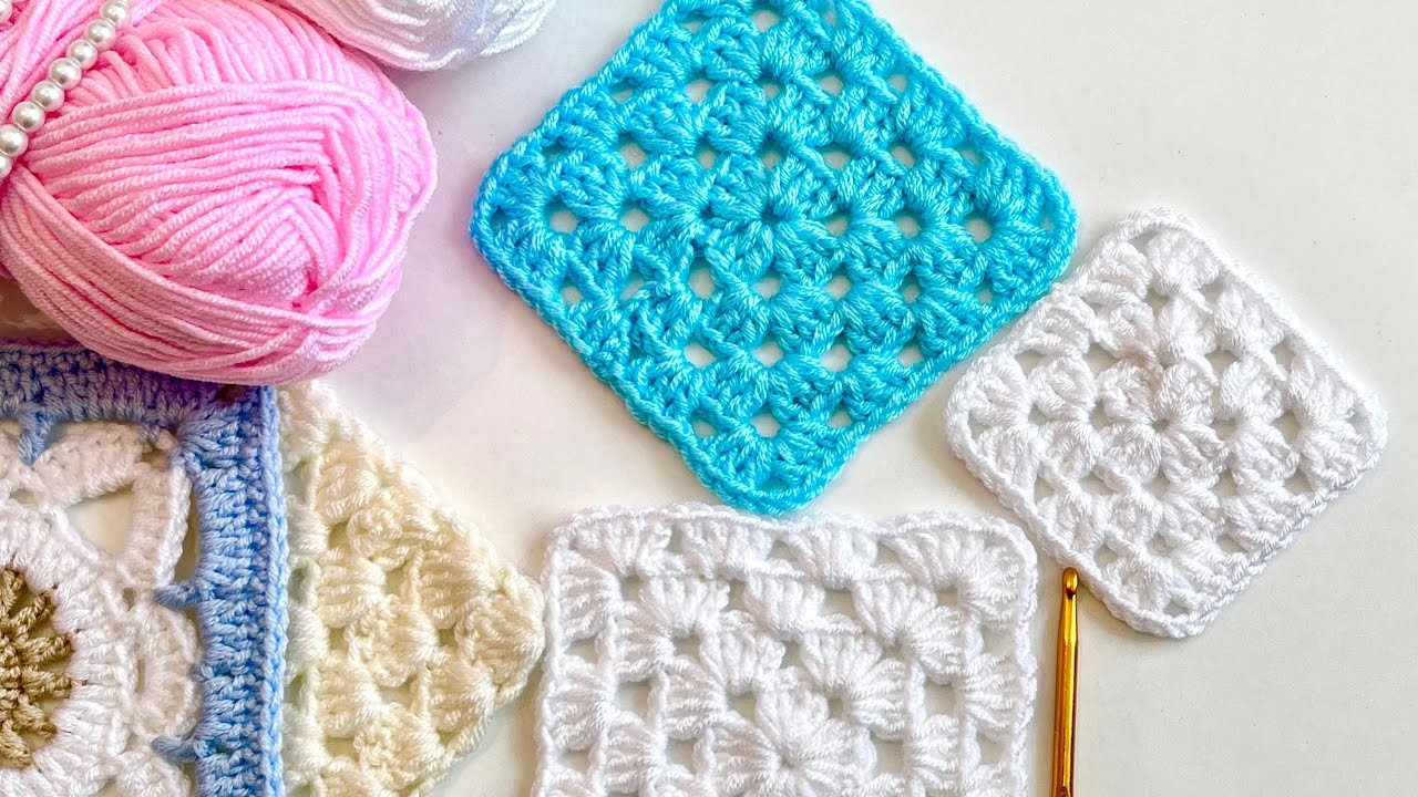 HOW TO CROCHET A GRANNY SQUARE FOR BEGINNERS. Step by Step crochet tutorial