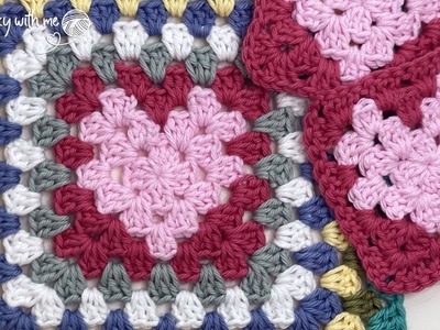 How to Crochet a Heart Granny Square - Classic AND Reversible ????????