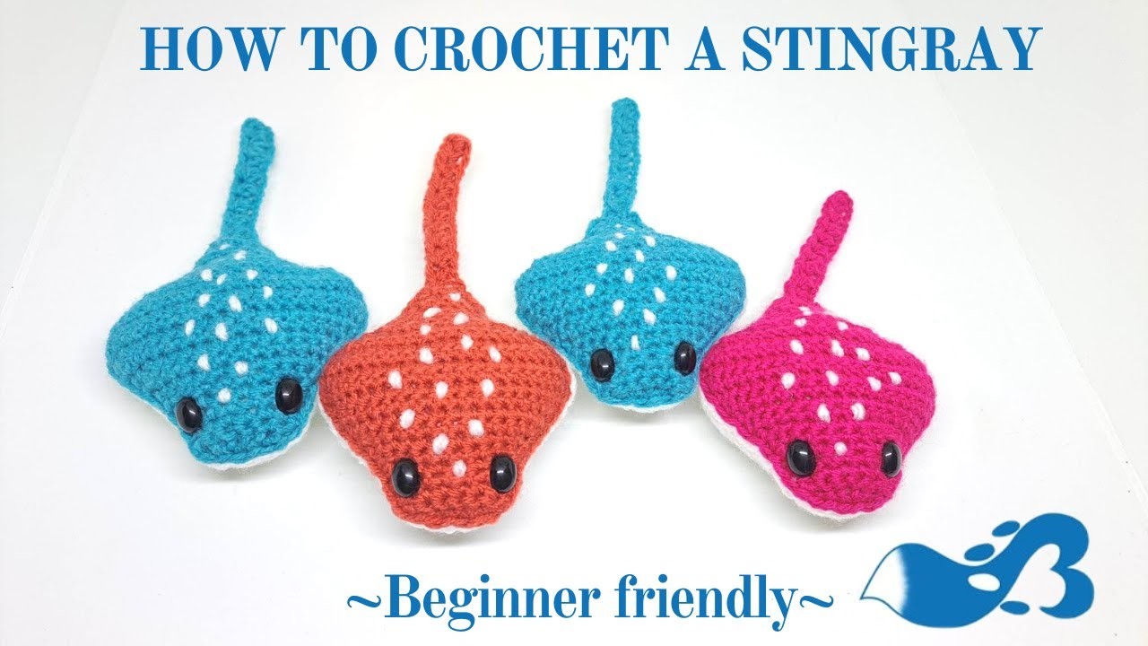 How to crochet a Stingray, beginner friendly free crochet pattern