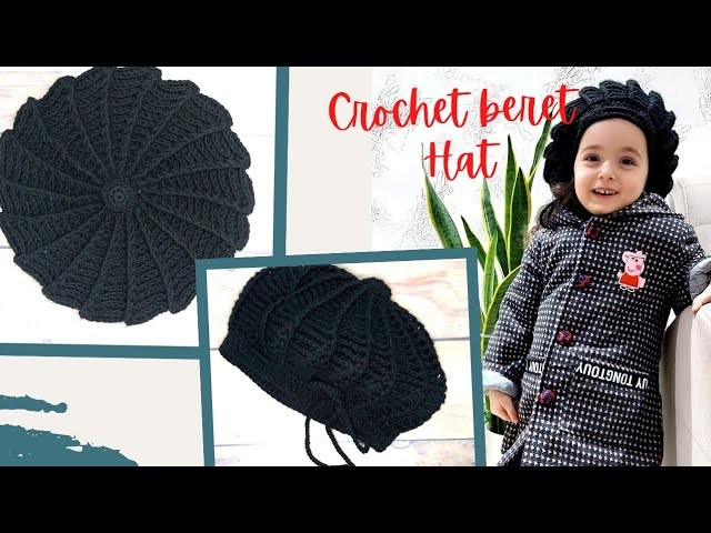 How To Crochet an Easy French Beret hat | Crochet 3D Beret | Step By step