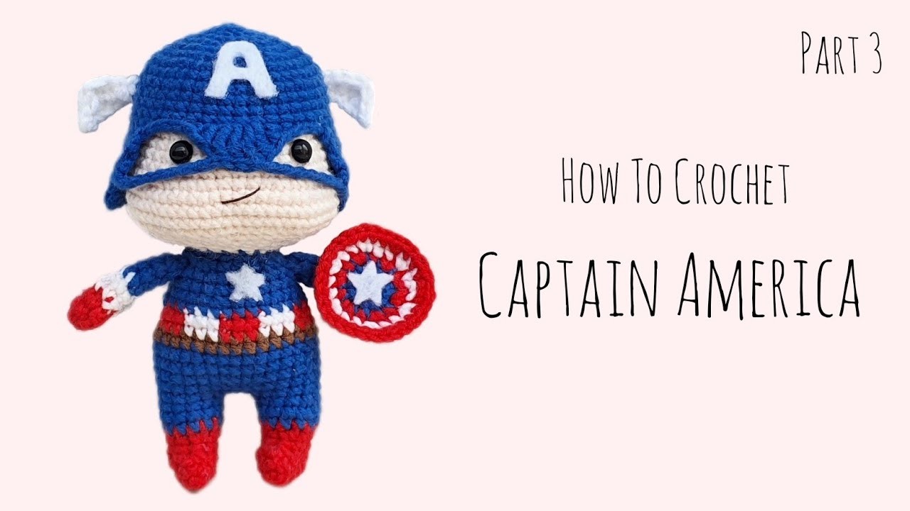 How To Crochet Captain America (Part 3) | Amigurumi Tutorial | SpringDay DIY