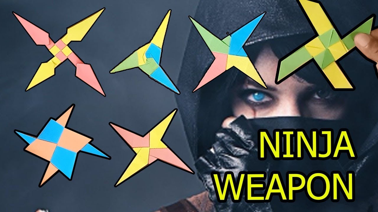 How To Make a Paper Ninja Star (Shuriken) | Compilations Ninja weapon