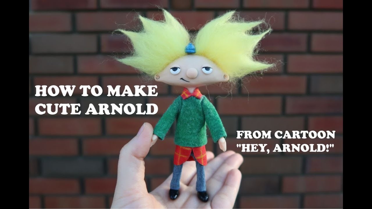 HOW TO MAKE ARNOLD DOLL FROM CARTOON "HEY, ARNOLD" TUTORIAL DIY