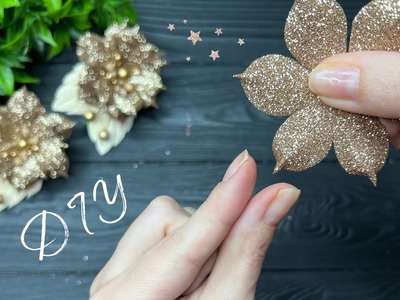 How to make EASY Glitter Flowers DIY Foam Sheet Craft Ideas