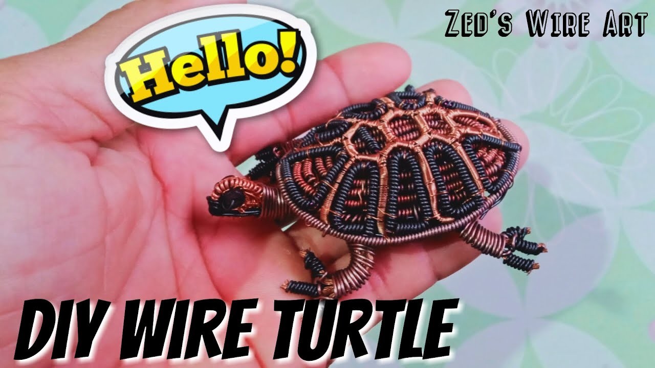 How To Make Wire Turtle?. Wire Art Tutorial  Video. Wire Sculpture. Zed's Wire Art