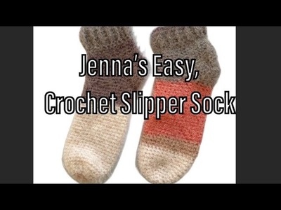@jennasstitches1877  Easy, Crochet Slipper Socks (Amazing!)