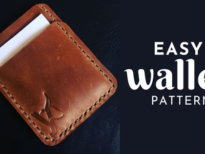 Making a Handmade leather card holder wallet leather pattern Tutorial – DIY FREE PDF Leatherworking