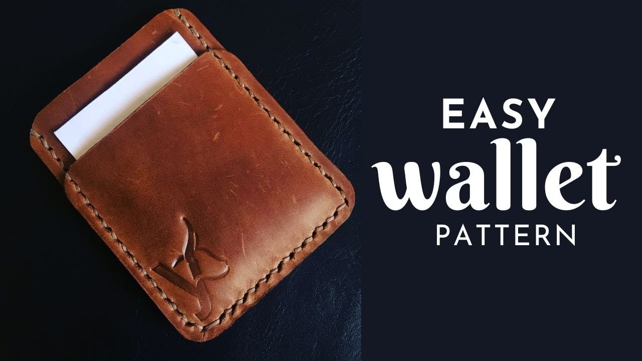 Making a Handmade leather card holder wallet leather pattern Tutorial – DIY FREE PDF Leatherworking