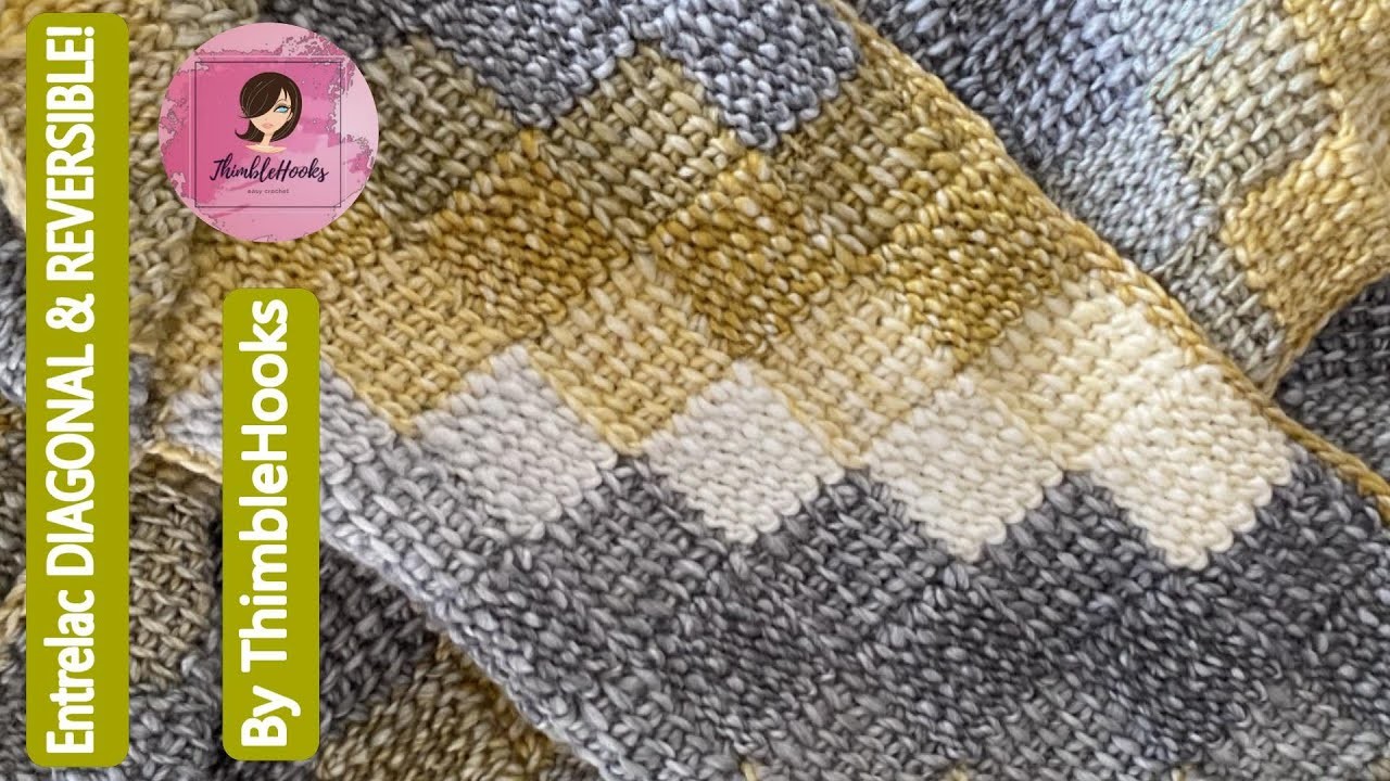 MY NEW C2C ENTRELAC Both Diagonal & Reversible Crochet!. How To Tutorial