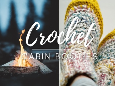 Quick Crochet Cabin Slippers #crochetslippers