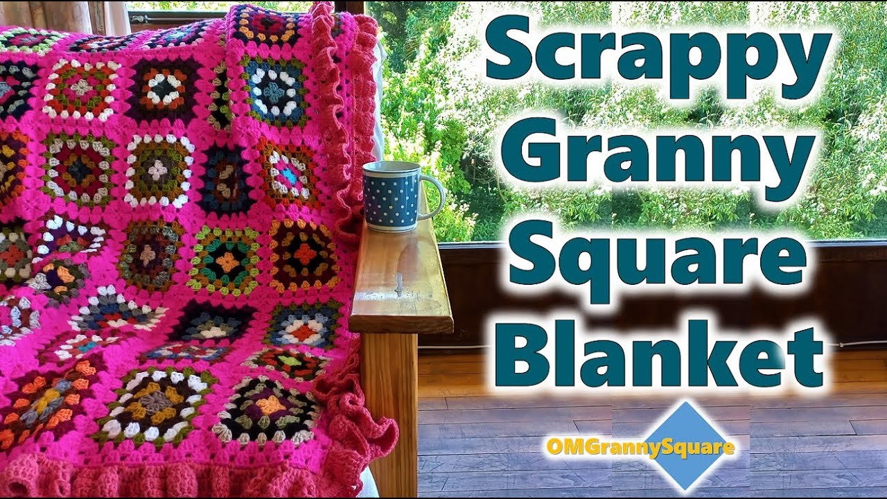 Scrappy Granny Square Blanket | Crochet Tutorial