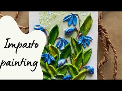 Snowdrops Flowers Impasto Painting Tutorial