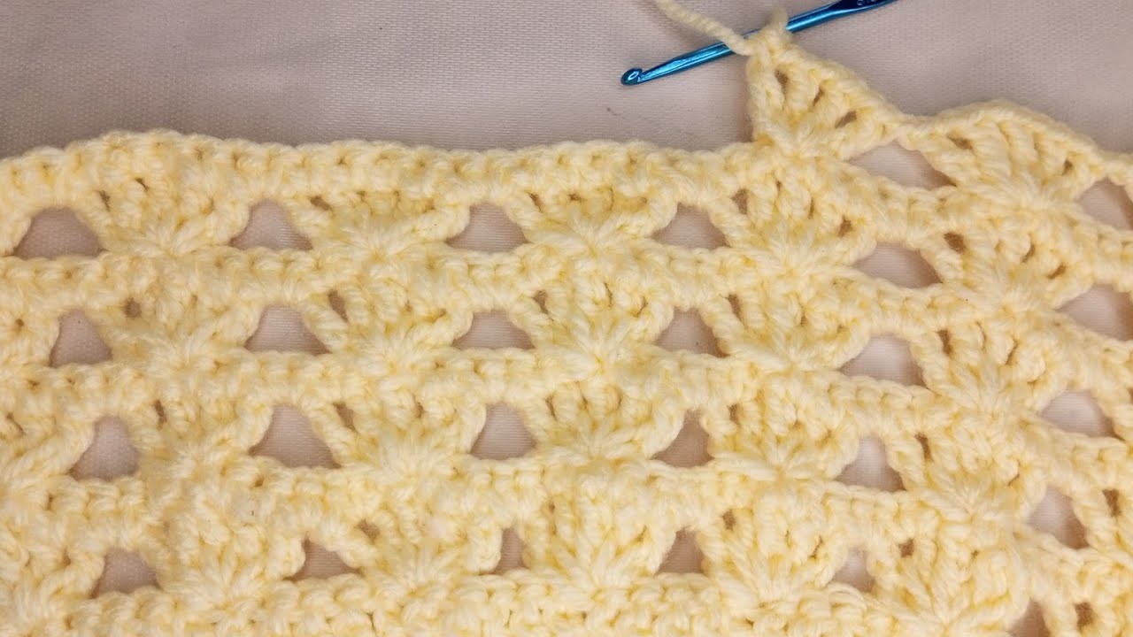 Super Easy Tunisian crochet stitch ???? perfect for baby blanket vest ???? beautiful cream colour ❤️