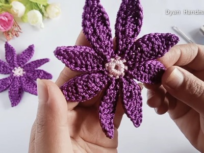 Tutorial Merajut Bunga Daisy | Part 1 , DIY | How to make a crochet daisy flower