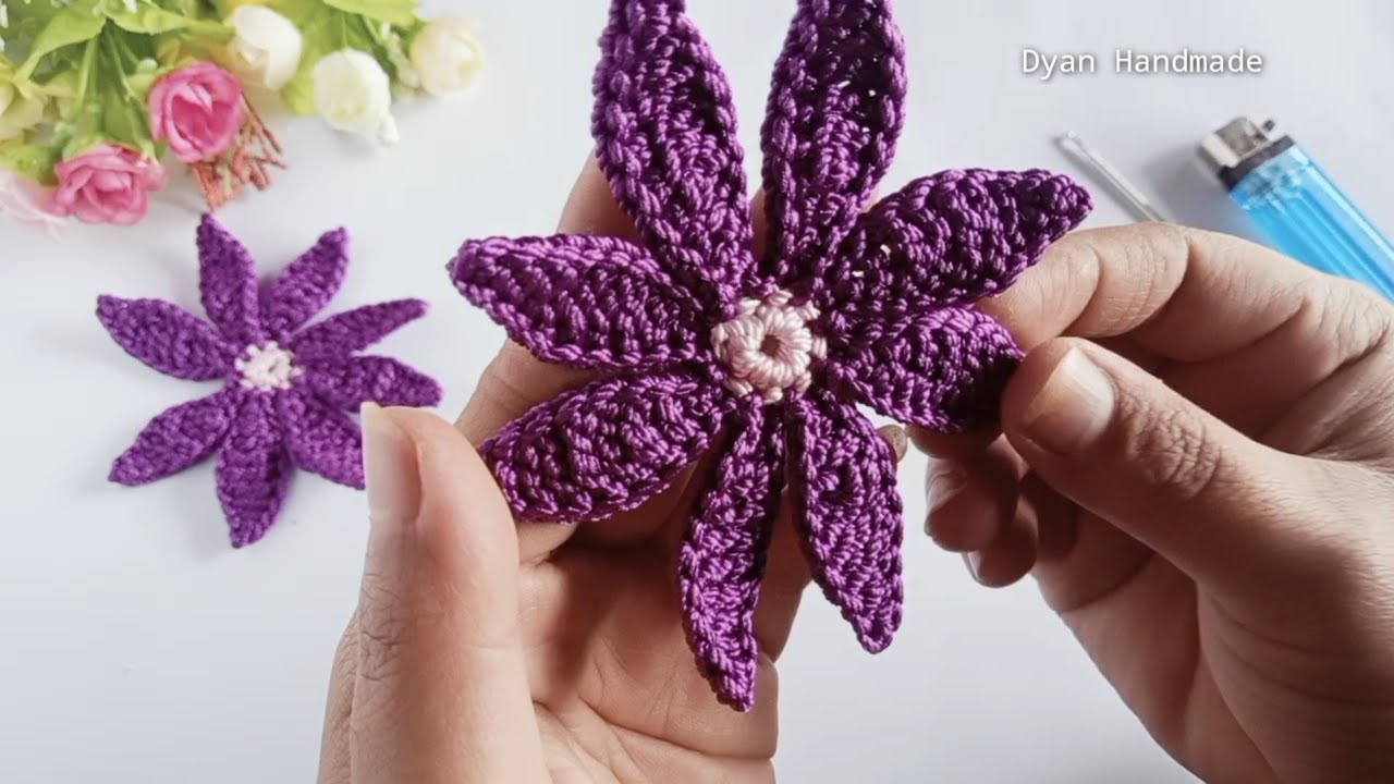 Tutorial Merajut Bunga Daisy | Part 1 , DIY | How to make a crochet daisy flower