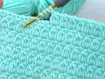 Very simple easy model making baby blanket with crochet