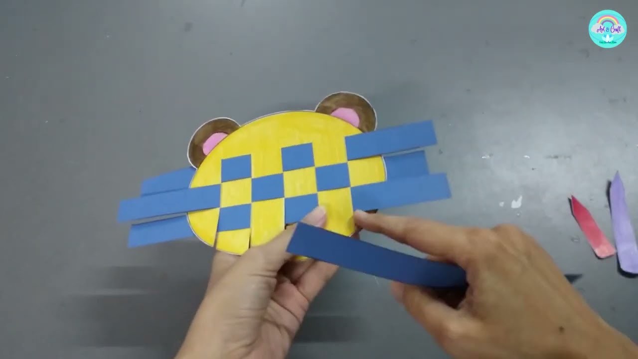 Weaving and clocks paper craft for kids tutorial - anyaman jam kertas