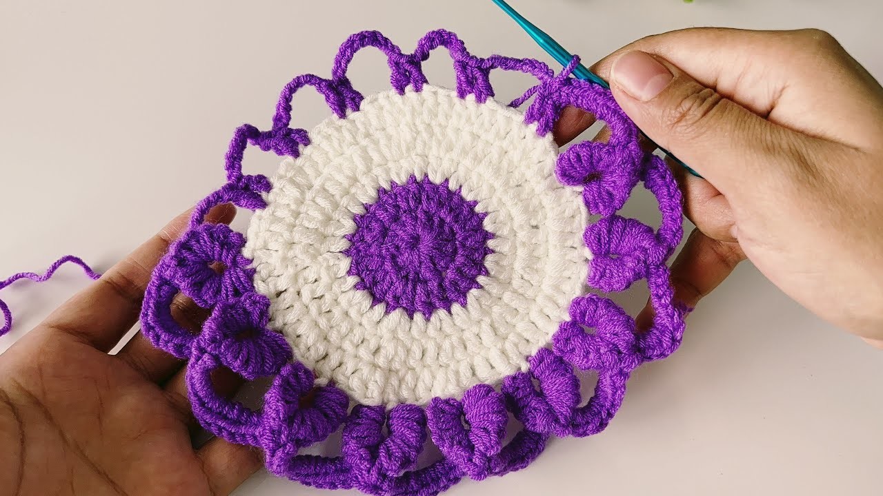 Wow????Super beautiful motif Crochet Knitting a Coaster