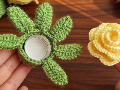 Wow!. Super idea crochet ✔️ very useful very easy crcohet knitting bottle cap, Tığ İşi Örgü Modeli.