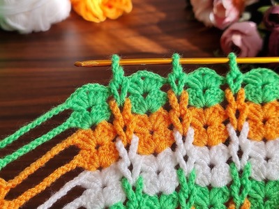 Wow!!.???? Very Easy!  Super how to make eye catching crochet ✔ Everyone who saw it loved it.