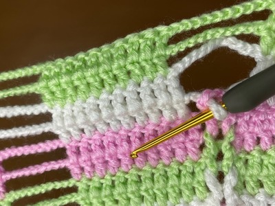 Wow!. ???? very Easy! Super how to make eye catching crochet✅ Everyone who saw it loved it.