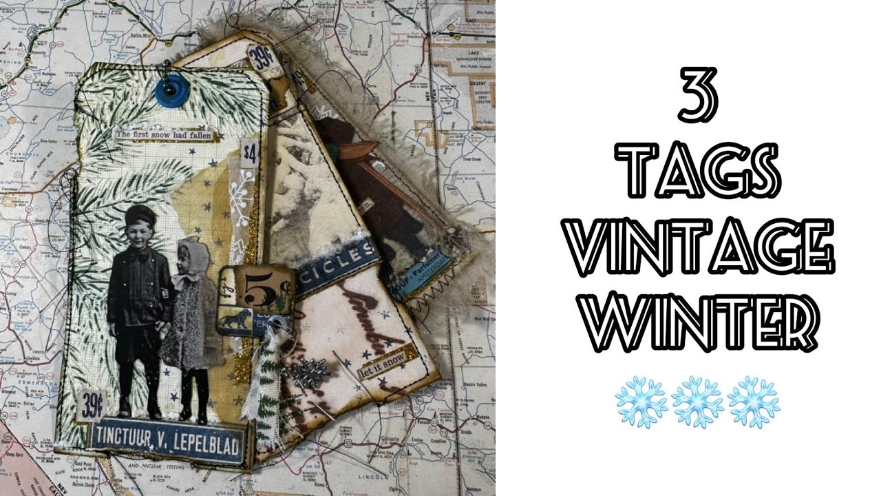 3 tags vintage winter • flipthrough • digital kit reveal