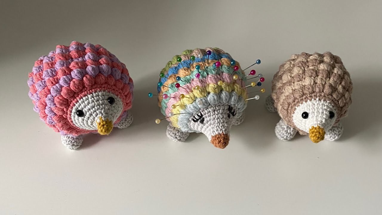 Amigurumi popcorn stitch hedgehog tutorial