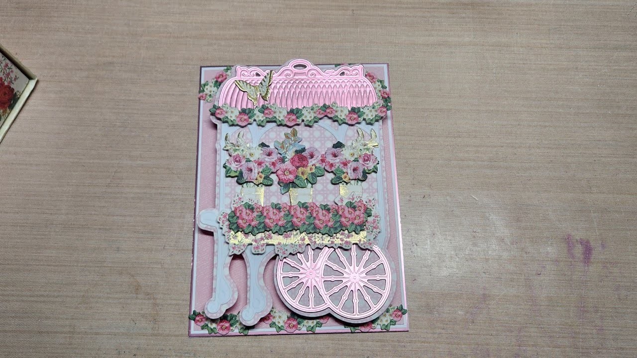 Anna Griffin flower cart easel card craft box project share