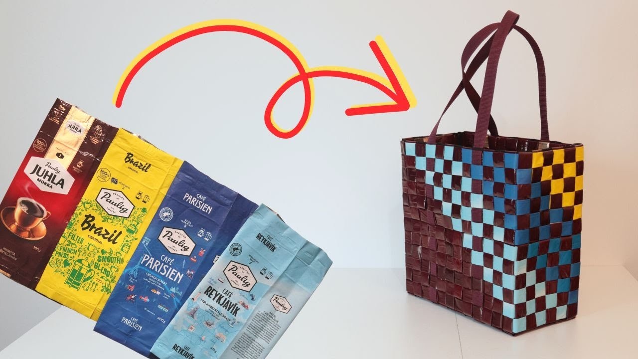 Create your own designer bag out of trash - Upcycled coffee bags ☕