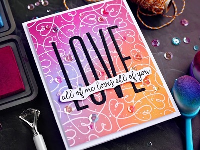 Creating a Heat Embossed Background with Stamping and Ink Blending