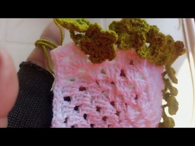 Crochet pattern for beginners.cok koly tig isi motief model knitting champion