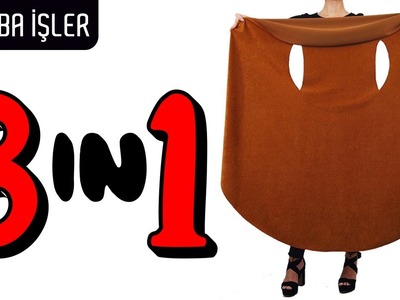 Cut in 3 Minutes! No Sewing! Wear it 8 Different Style! (DIY Vest) | Tuğba İşler