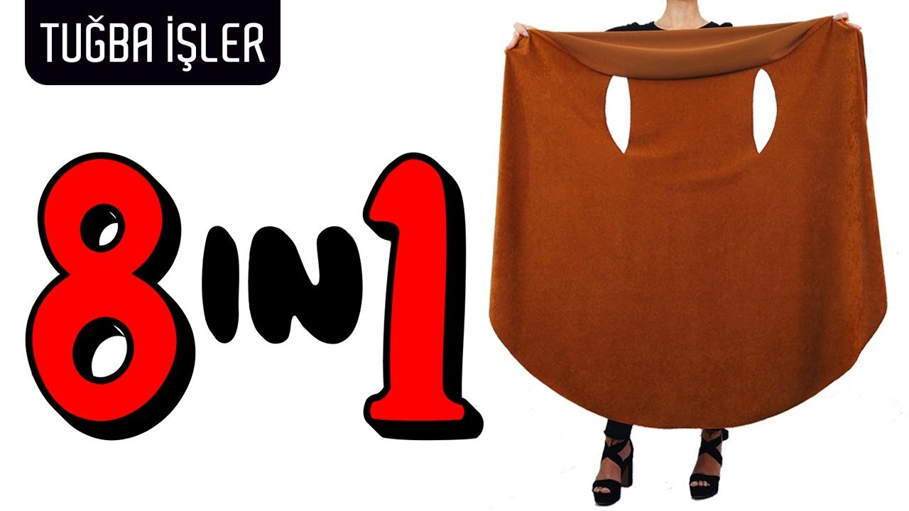 Cut in 3 Minutes! No Sewing! Wear it 8 Different Style! (DIY Vest) | Tuğba İşler
