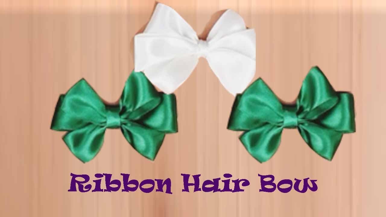 DIY Ribbon Hair Bow. Hand made Hair bows