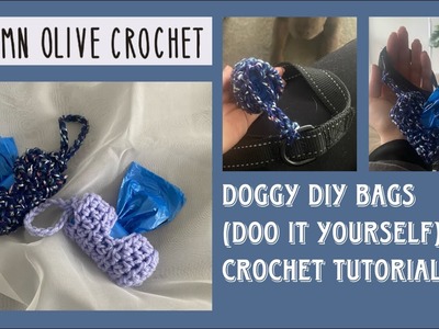 Doggy cleanup bag holder crochet tutorial ♡