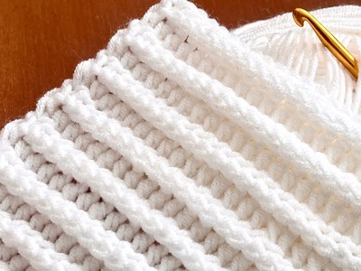 Easy Crochet Stitch for beginners.How to Crochet Ribbing. crochet Camel Stitch