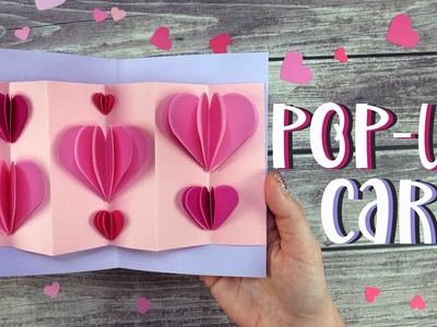 ???? EASY Pop-Up Card with 3D Hearts for Valentine's Day Greeting Card - Maremi Simple Craft