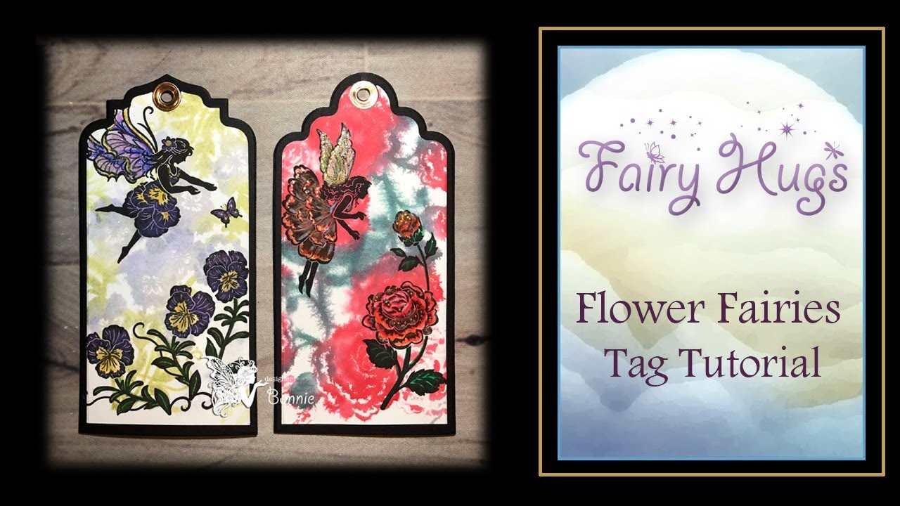 Fairy Hugs  - Flower Fairies Tag Tutorial - Rose and Pansy