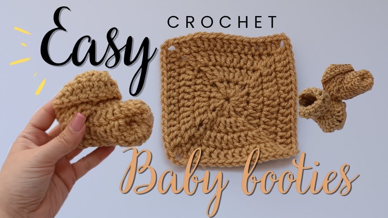 Fast crochet baby booties - how to crochet baby booties 0-3 month #crochet #diy #baby