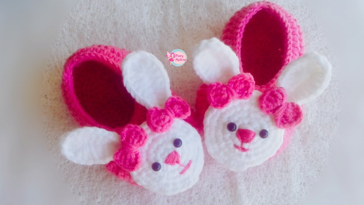 Hopy Bunny Crochet Baby Shoe | Crochet Baby Booties | How To Crochet Baby Shoe | Fairymellow