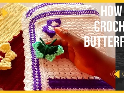 How to crochet butterfly.butterfly applique