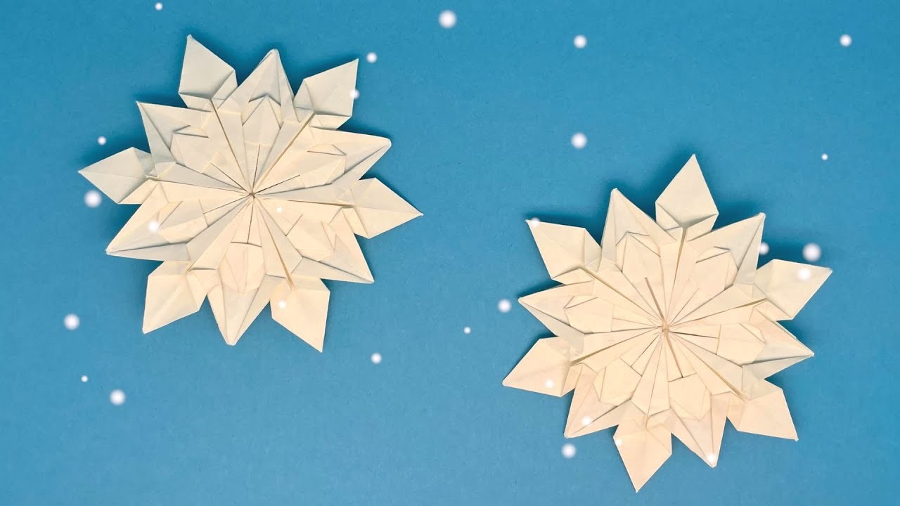 How to make a Snowflake out of Origami paper