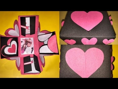 How to make explosion box. How to make birthday gift box.valentine's day gift box. #papercraft