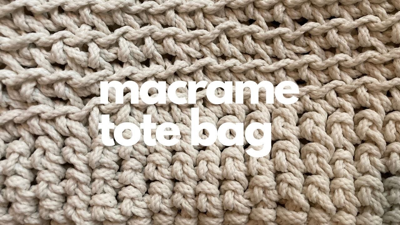 NO TALKING | Macrame Crochet Tote Bag Tutorial: Part One