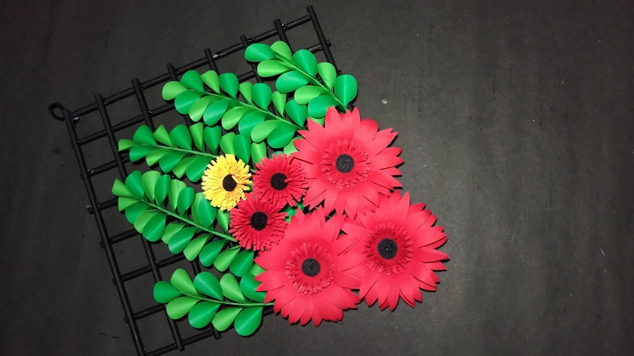 Paper Flower Wall Hanging Easy Idea। DIY Paper Flowers Wall Hanging Easy @cutesabana
