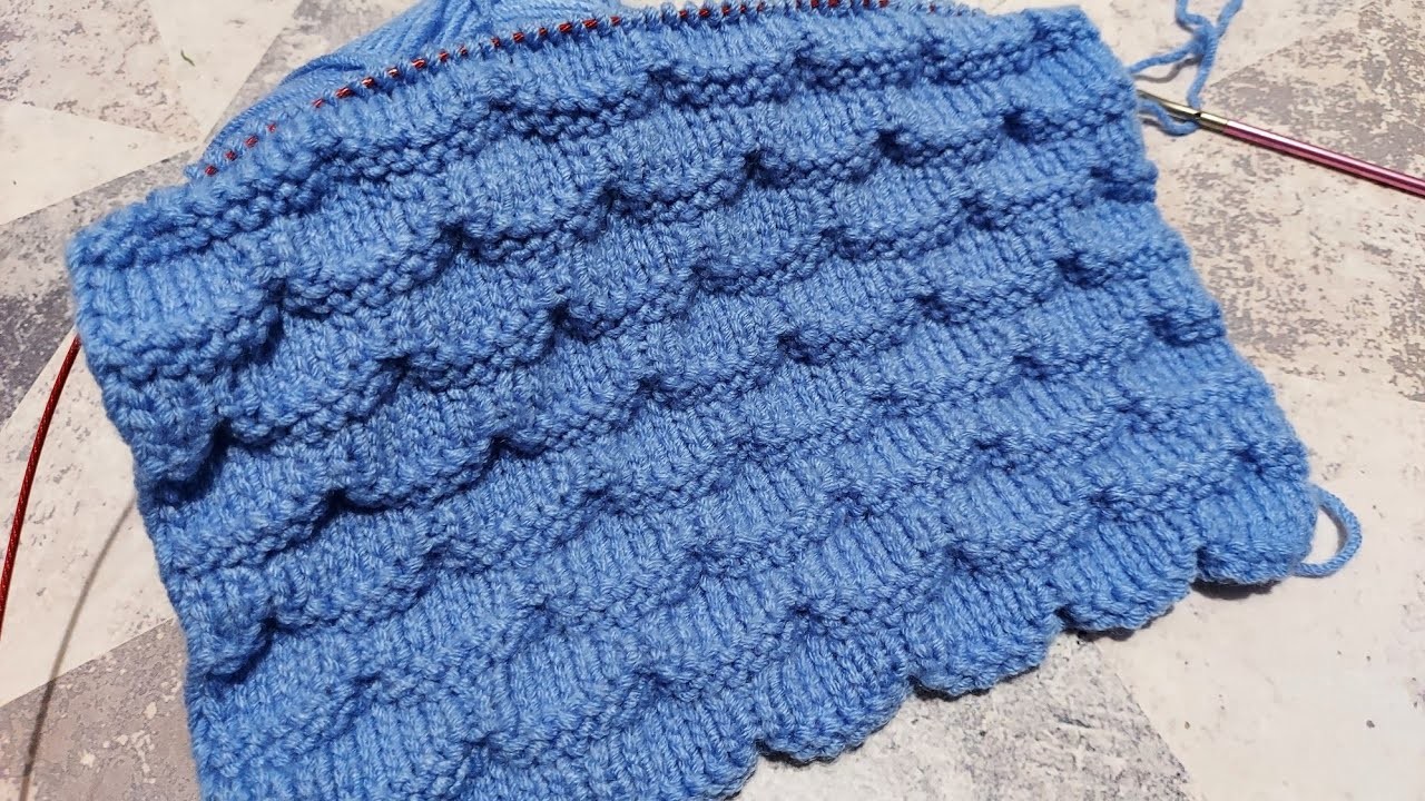 Relief Knitting Pattern | Fish Scales Knitting
