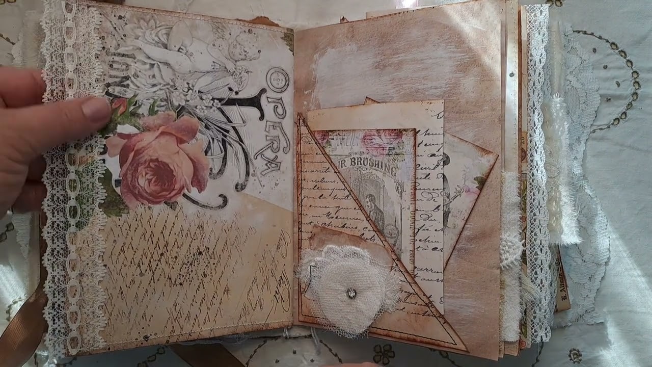 Shabby Romance Journal. Flip through video. She is ready for her new home!