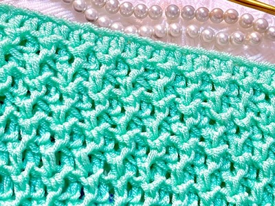 So Beautiful!???? Crochet baby blanket.Only 1 row of Easy Crochet Stitch pattern